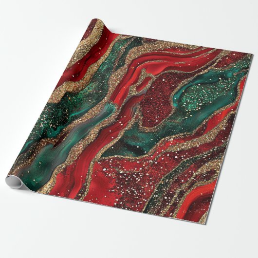 Geode-Weihnachtspapier Geschenkpapier (Ungerollt)