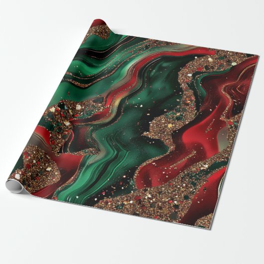 Geode-Weihnachtspapier Geschenkpapier (Ungerollt)