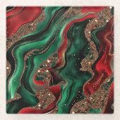 Geode-Weihnachtsuntersetzer Glasuntersetzer (Vorderseite)
