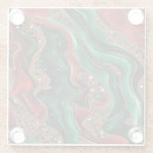 Geode-Weihnachtsuntersetzer Glasuntersetzer (Rückseite)