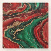 Geode-Weihnachtsuntersetzer Glasuntersetzer (Vorderseite)