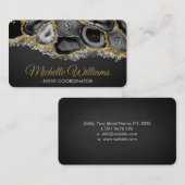 Geodenkristalle - Schwarz und Gold Visitenkarte (Vorne/Hinten)