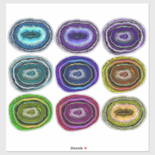Geodes Collection Crystal Rocks Aufkleber