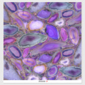 Geodes crystal pattern - Purple and Violet Aufkleber (Blatt)