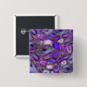Geodes crystal pattern - Purple and Violet Button (Vorne & Hinten)