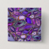 Geodes crystal pattern - Purple and Violet Button (Vorderseite)