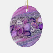 Geodes-Kristalldurchsatz - Lila und violett Keramik Ornament (Rechts)