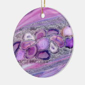 Geodes-Kristalldurchsatz - Lila und violett Keramik Ornament (Links)