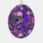 Geodes-Kristallmuster - Lila und violett Keramik Ornament (Rechts)