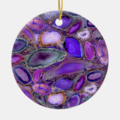 Geodes-Kristallmuster - Lila und violett Keramik Ornament (Vorne)