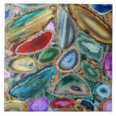 Geodes-Kristallmuster - Multicolor Fliese (Vorderseite)