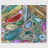 Geodes-Kristallmuster - Multicolor Geschenkpapier (Flach)