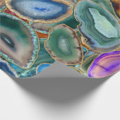 Geodes-Kristallmuster - Multicolor Geschenkpapier (Ecke)