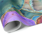 Geodes-Kristallmuster - Multicolor Geschenkpapier (Rolleneckpunkt)