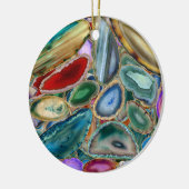Geodes-Kristallmuster - Multicolor Keramik Ornament (Links)