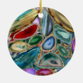 Geodes-Kristallmuster - Multicolor Keramik Ornament (Hinten)