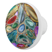 Geodes-Kristallmuster - Multicolor Keramikknauf (Rechts)