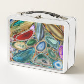 Geodes-Kristallmuster - Multicolor Metall Brotdose (Vorderseite)