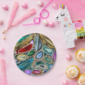 Geodes-Kristallmuster - Multicolor Pappteller (Party)