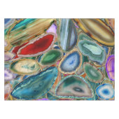 Geodes-Kristallmuster - Multicolor Tischdecke (Vorderseite (Horizontal))