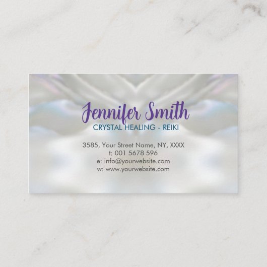 Geodes Lotus Chakra Petals Visitenkarte (Rückseite)