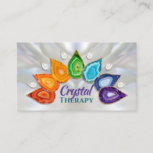 Geodes Lotus Chakra Petals Visitenkarte (Vorderseite)