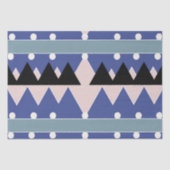 Geoemetric Blue Pink Black Aquamarin Pattern Seidenpapier (Vorderseite)