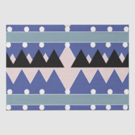 Geoemetric Blue Pink Black Aquamarin Pattern Seidenpapier