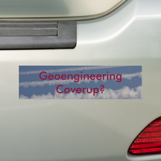 Geoengineering und Chemtrail Autoaufkleber (Auf Auto)