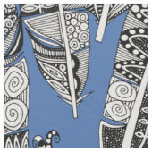 Geofedern blau stoff (Nahaufnahme)
