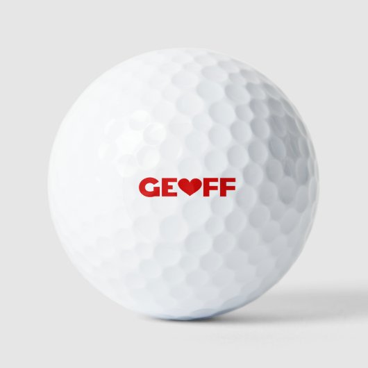 Geoff-Liebe Golfball (Vorderseite)