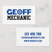 Geoff Mechanic Business Card Visitenkarte (Vorne/Hinten)