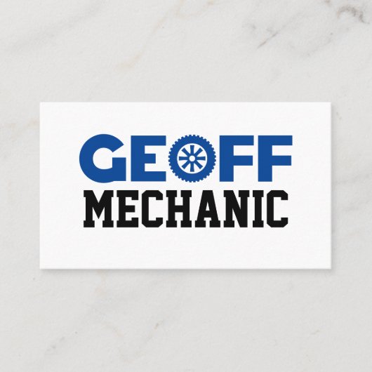 Geoff Mechanic Business Card Visitenkarte (Vorderseite)