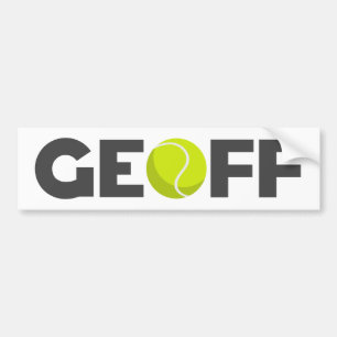Geoff Tennis Autoaufkleber