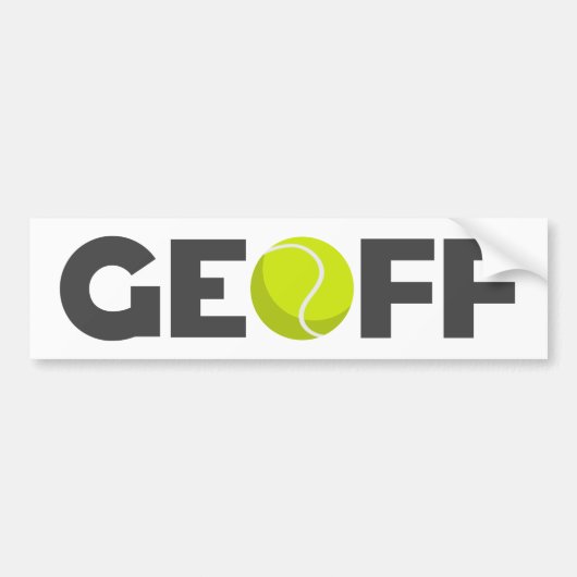 Geoff Tennis Autoaufkleber (Vorne)