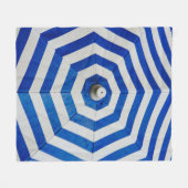 Geöffnet gestreifter Regenschirm Fleecedecke (Vorderseite (Horizontal))