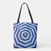 Geöffnet gestreifter Regenschirm Tasche (Rückseite)