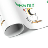 GEÖFFNET! Hühnchen rufen Geschenkpapier (Rolleneckpunkt)