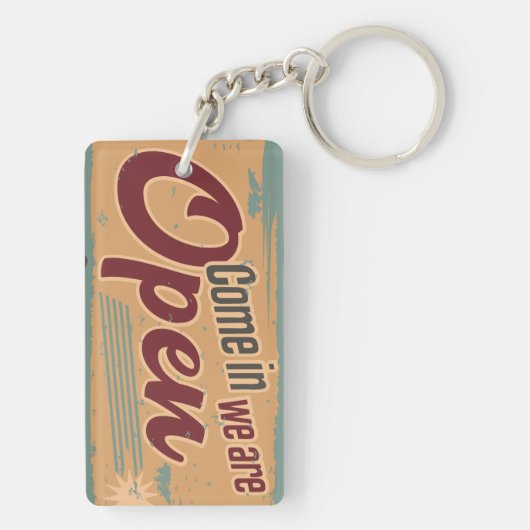 Geöffnet Schlüsselanhänger (Rückseite)