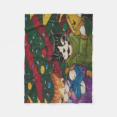 Geöffnete Präsentation Cat Fleecedecke (Vorderseite)