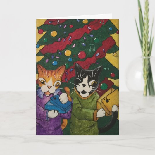 Geöffnete Präsentationen Feiertagskarte (Vorderseite)