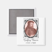 Geoffrey Chaucer Magnet (Vorderseite/Rückseite)