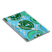 Geoformen in Grün, Blau und Weiß Notizblock (Rechte Seite)