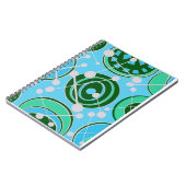 Geoformen in Grün, Blau und Weiß Notizblock (Linke Seite)