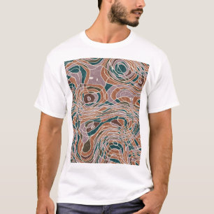 Geogeographisches Muster für abstrakte Linien T-Shirt