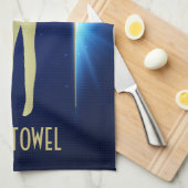 Geoglyph Bar Towel Gold Long Man Alte Außerirdisch Geschirrtuch (Viertel Falte)