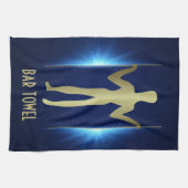 Geoglyph Bar Towel Gold Long Man Alte Außerirdisch Geschirrtuch (Horizontal)