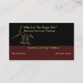 Geoglyphen-Tiergiraffe oder Hundgoldene Logo Visitenkarte (Vorderseite)