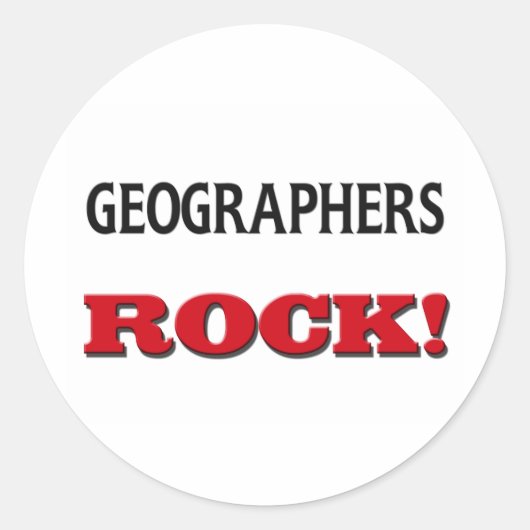 Geograf Rock Runder Aufkleber (Vorderseite)