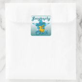 Geografie Chick #7 Quadratischer Aufkleber (Tasche)